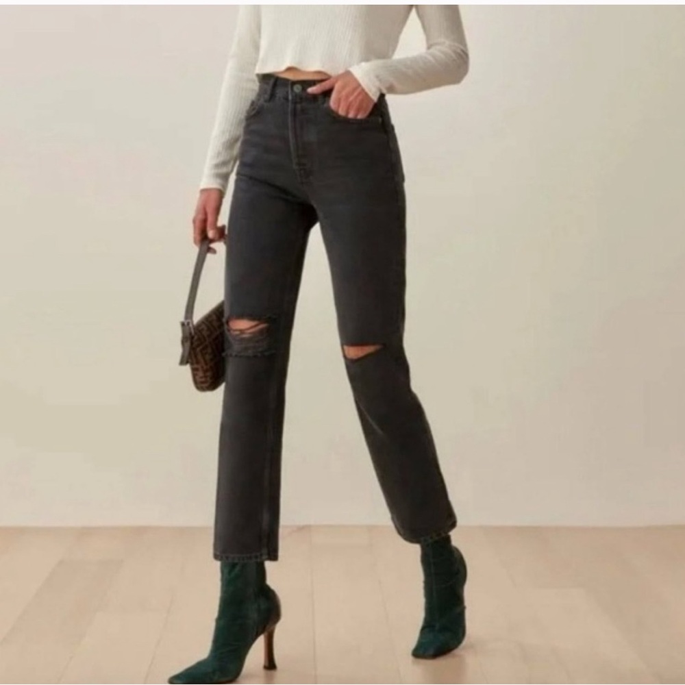 Reformation Cynthia High Rise Lagoon Destroyed Jean